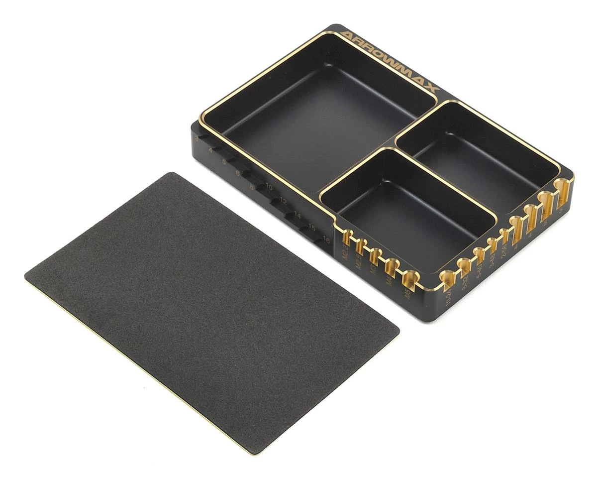 AM Arrowmax Aluminum Black Golden Parts Tray 1 AM Arrowmax Aluminum Black Golden Parts Tray