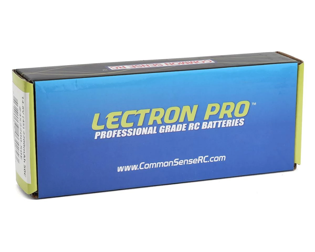 Common Sense RC Lectron Pro 4S 50C LiPo Battery (14.8V/2200mAh) w/EC3 Connector 2 Common Sense RC Lectron Pro 4S 50C LiPo Battery (14.8V/2200mAh) w/EC3 Connector - Image 2