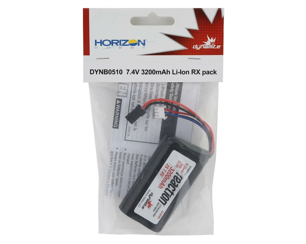 Dynamite Li-Ion 2S Receiver Battery Pack (7.4V/3200MAh) 2 Dynamite Li-Ion 2S Receiver Battery Pack (7.4V/3200MAh) - Image 2