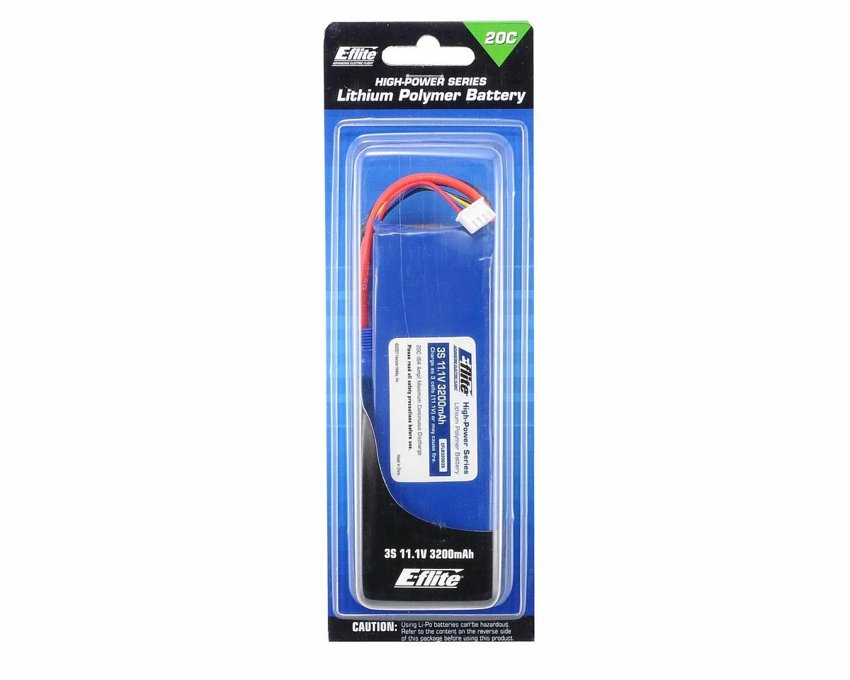 E-flite 3S LiPo Battery 20C (11.1V/3200mAh) w/EC3 Connector 2 E-flite 3S LiPo Battery 20C (11.1V/3200mAh) w/EC3 Connector - Image 2