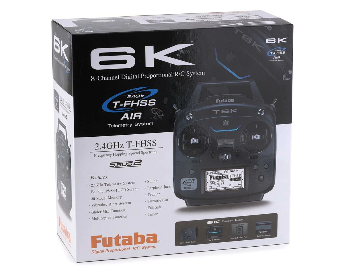 Futaba 6K 2.4GHz S FHSS/T-FHSS Radio System (Airplane) w/R3008SB Receiver 3 Futaba 6K 2.4GHz S FHSS/T-FHSS Radio System (Airplane) w/R3008SB Receiver - Image 3