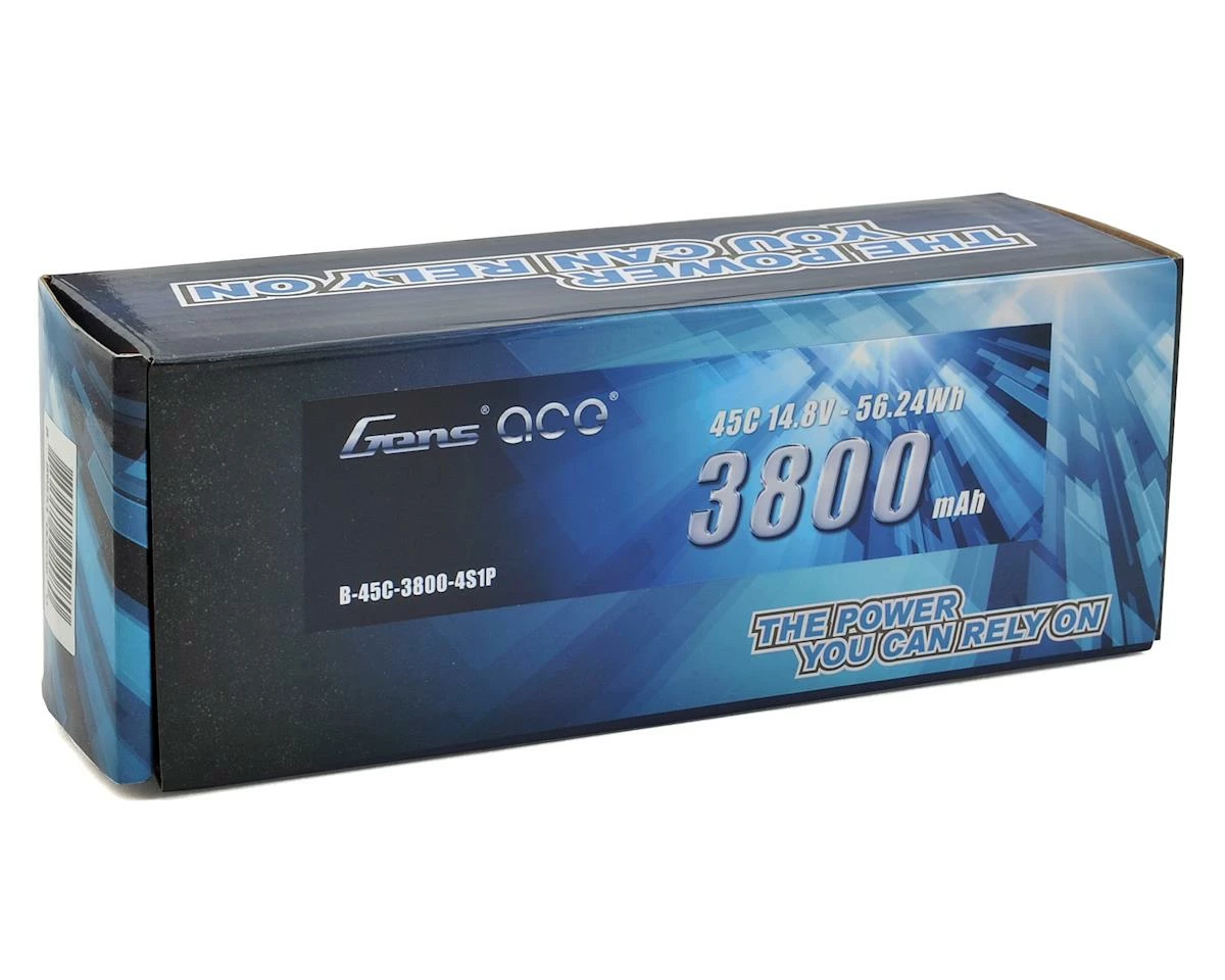 Gens Ace 4s LiPo Battery 45C (14.8V/3800mAh) w/T-Style Connector 2 Gens Ace 4s LiPo Battery 45C (14.8V/3800mAh) w/T-Style Connector - Image 2