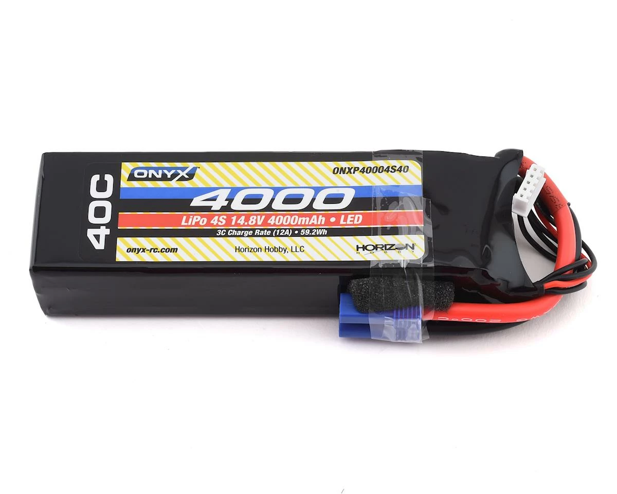 Onyx 4S 40C LiPo Battery w/EC5 & LED (14.8V/4000mAh) 1 Onyx 4S 40C LiPo Battery w/EC5 & LED (14.8V/4000mAh)