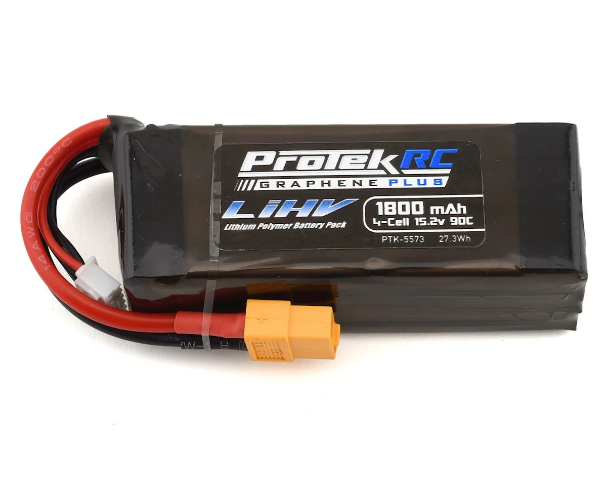 ProTek RC 4S 90C Si-Graphene + HV LiPo Battery w/XT60 Connector (15.2V/1800mAh) 1 ProTek RC 4S 90C Si-Graphene + HV LiPo Battery w/XT60 Connector (15.2V/1800mAh)