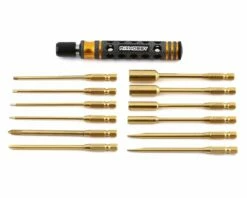 RJX Hobby 13 Piece 1/4" Drive Screwdriver Set (Hex, Phillips, Flat, Nut Drivers)