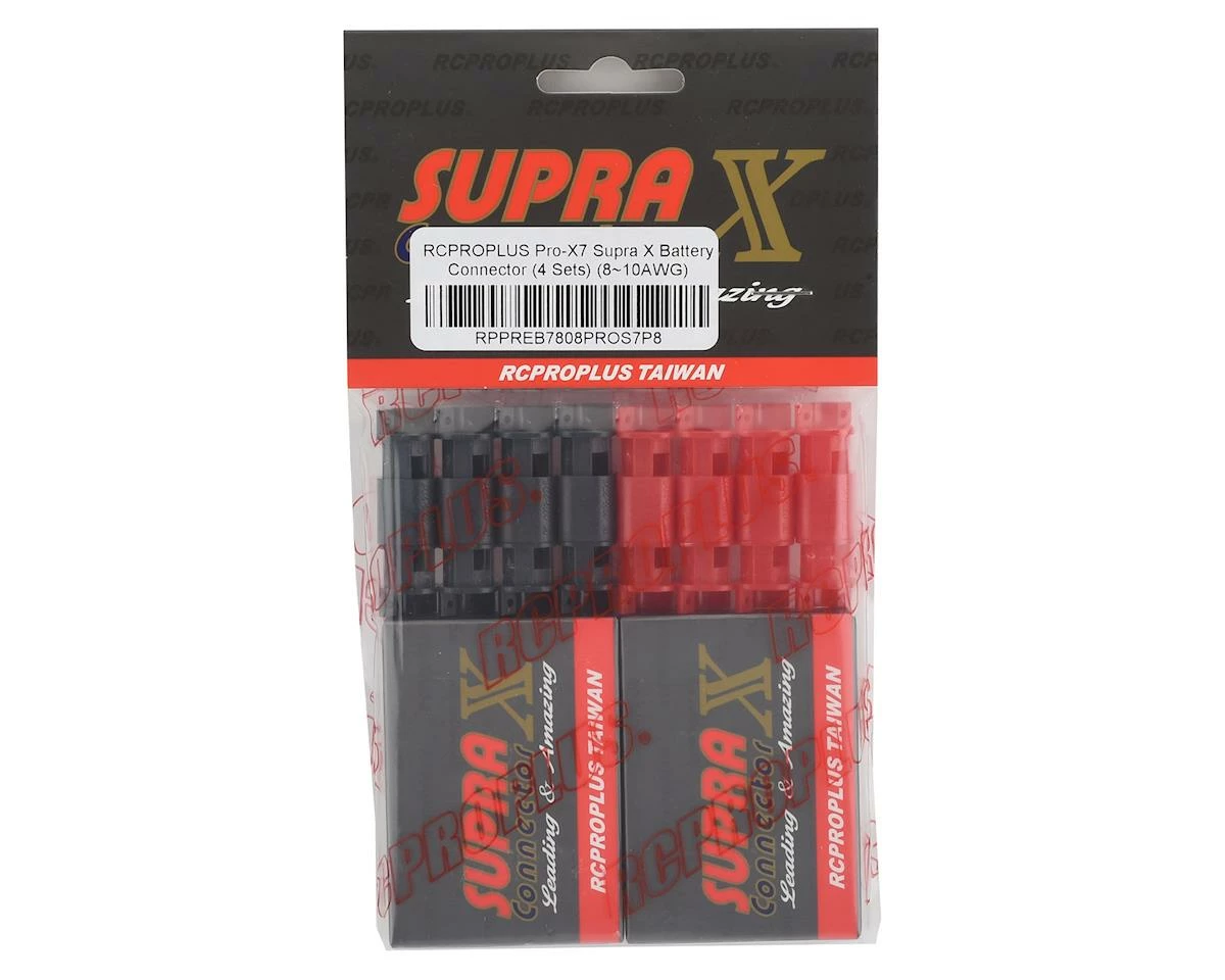 RCPROPLUS Pro S7 Supra X Battery Connector (4 Sets) (8~10AWG) 2 RCPROPLUS Pro S7 Supra X Battery Connector (4 Sets) (8~10AWG) - Image 2