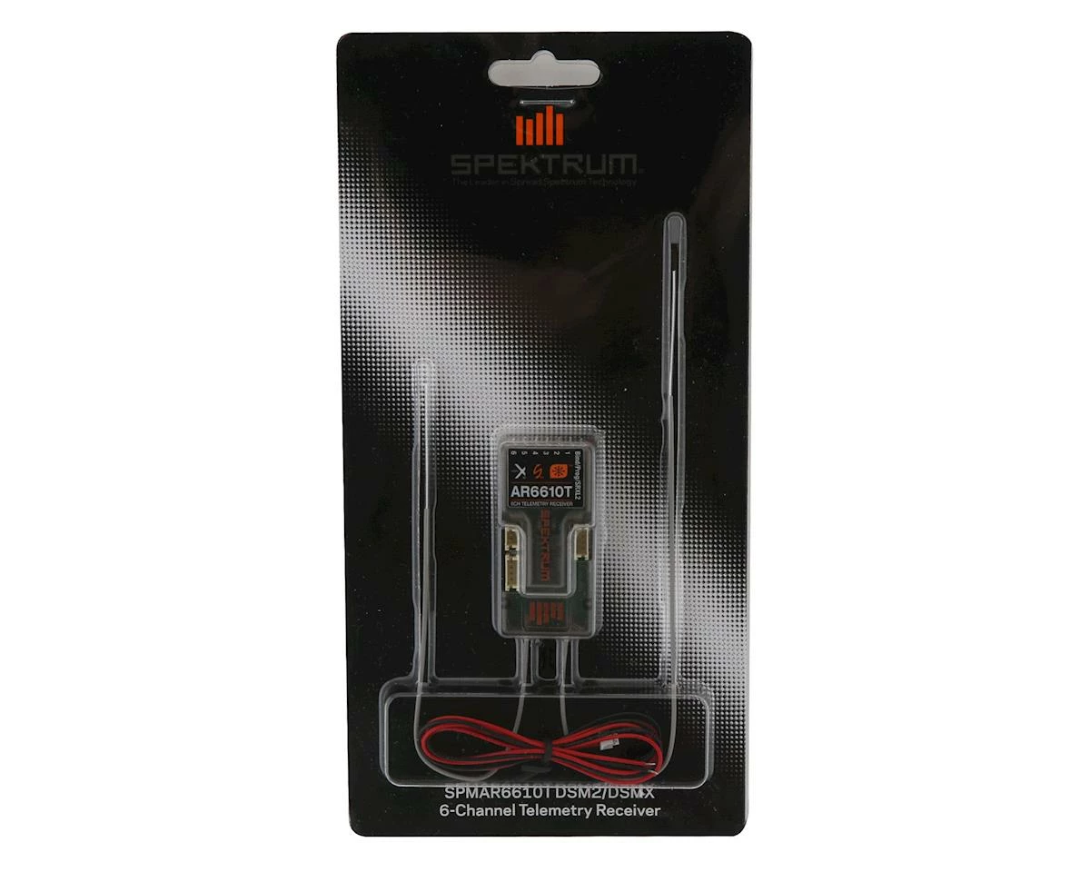 Spektrum RC AR6610T 6 Channel DSMX Aircraft Telemetry Receiver 2 Spektrum RC AR6610T 6 Channel DSMX Aircraft Telemetry Receiver - Image 2