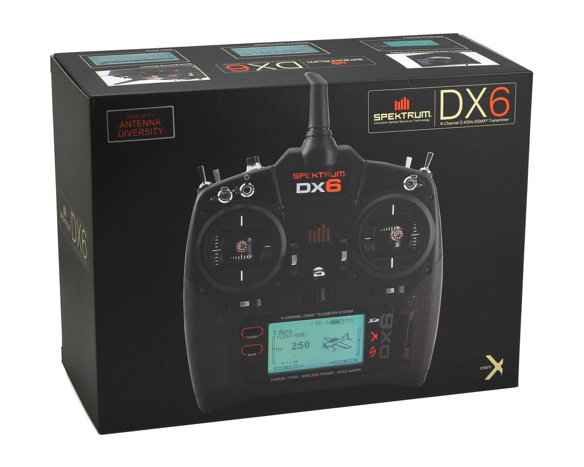 Spektrum RC DX6 G3 2.4GHz DSMX 6-Channel Radio System (Transmitter Only) 3 Spektrum RC DX6 G3 2.4GHz DSMX 6-Channel Radio System (Transmitter Only) - Image 3