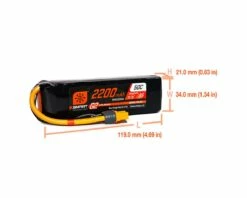 Spektrum RC 3S Smart G2 LiPo 50C Battery Pack (11.1V/2200mAh) w/IC3 Connector -Drones Sales Store spmx223s50 2