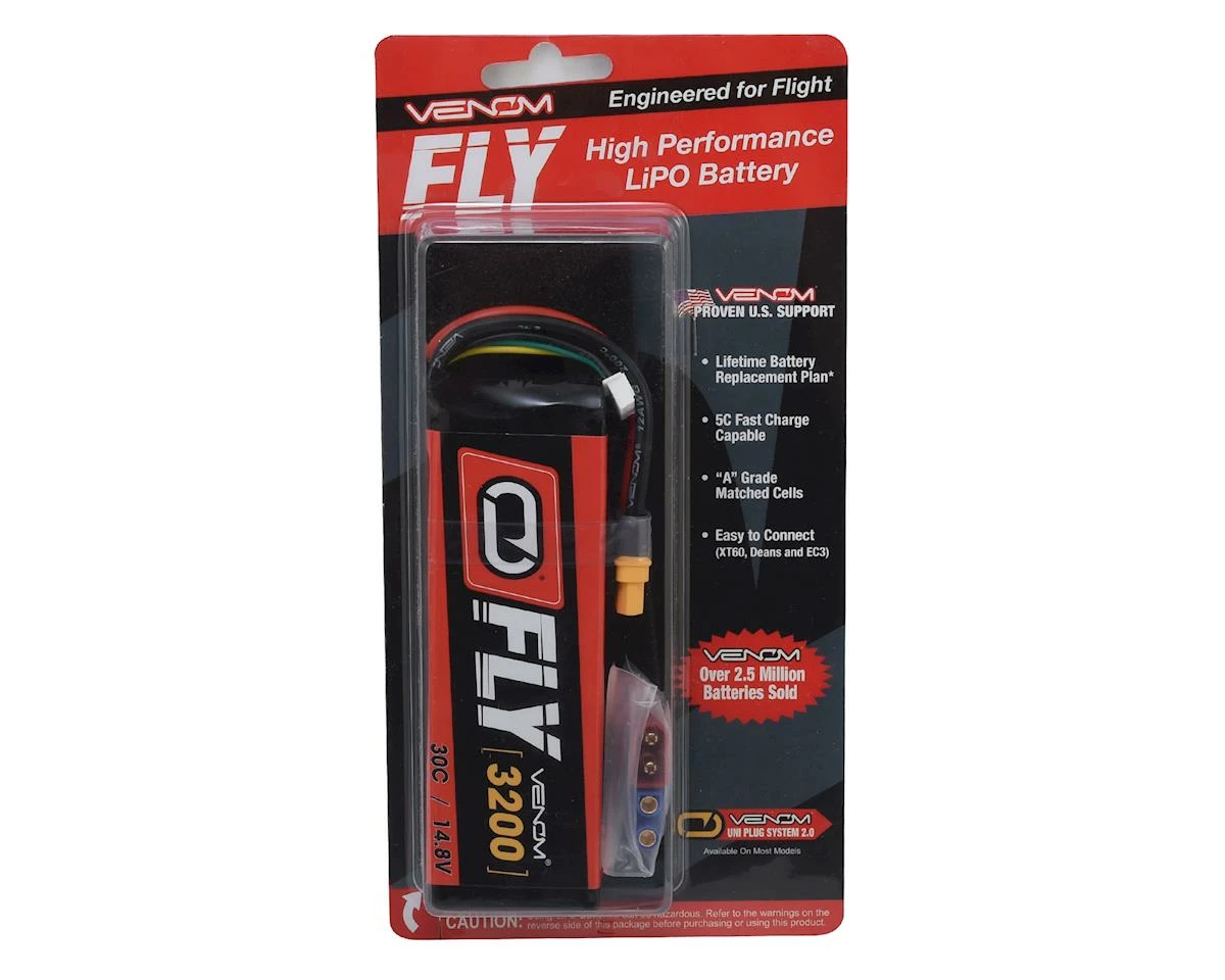 Venom Power 4S 30C LiPo Battery w/Uni 2.0 (14.8V/3200mAh) 3 Venom Power 4S 30C LiPo Battery w/Uni 2.0 (14.8V/3200mAh) - Image 3