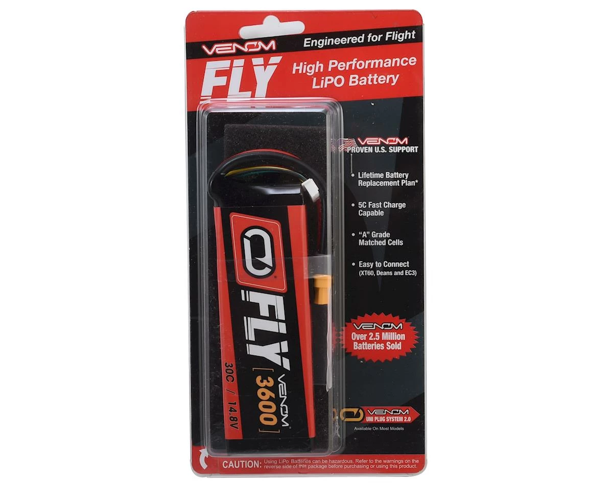 Venom Power Fly 4S 30C LiPo Battery w/UNI 2.0 Connector (14.8V/3600mAh) 3 Venom Power Fly 4S 30C LiPo Battery w/UNI 2.0 Connector (14.8V/3600mAh) - Image 3