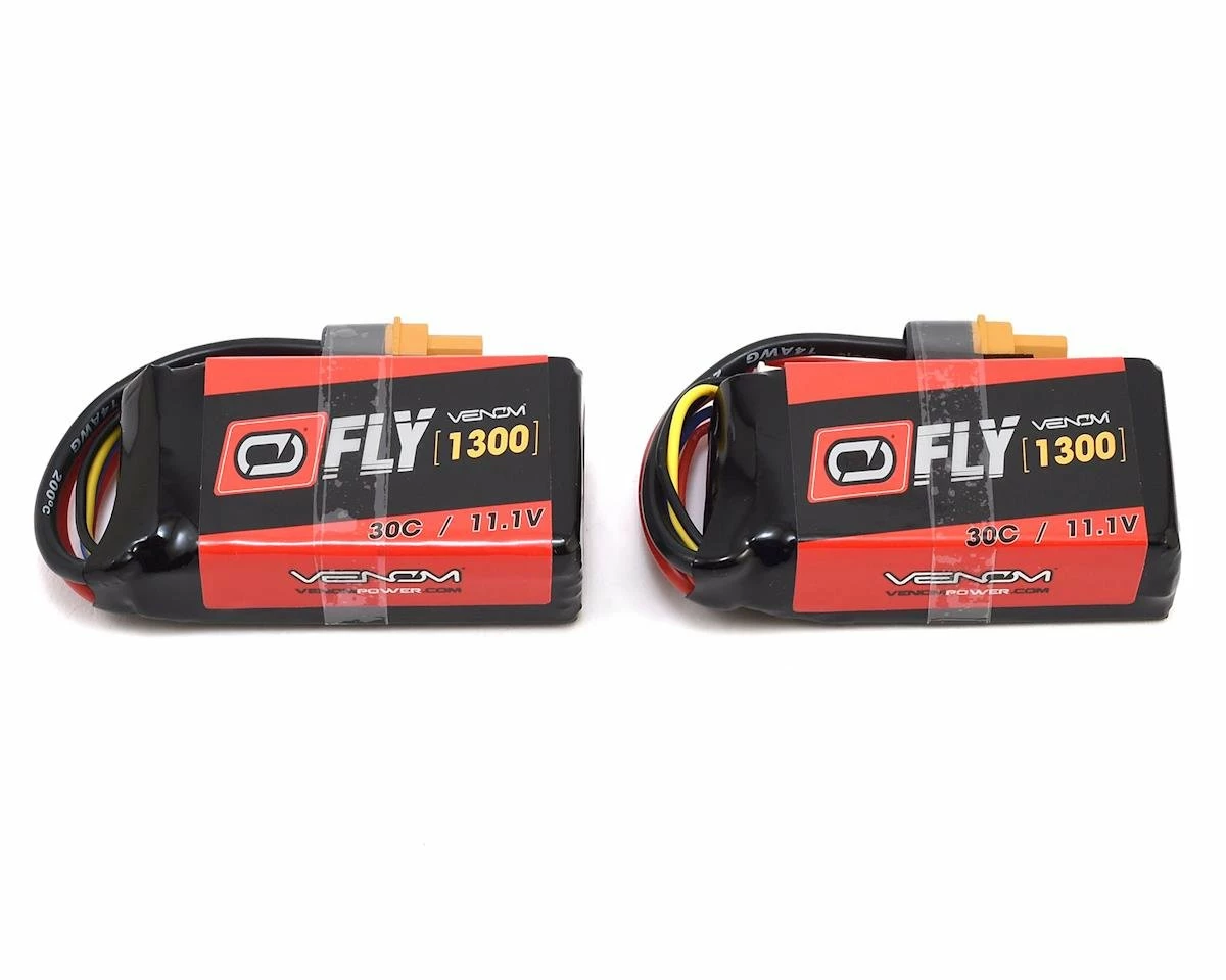 Venom Power 3S 30C LiPo Battery w/Uni 2.0 Connectors (11.1V/1300mAh) (Two Pack) 1 Venom Power 3S 30C LiPo Battery w/Uni 2.0 Connectors (11.1V/1300mAh) (Two Pack)