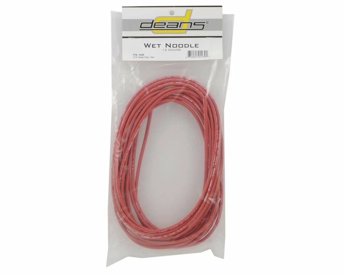 Deans Wet Noodle 12 Gauge - 25' (Red) 2 Deans Wet Noodle 12 Gauge - 25' (Red) - Image 2