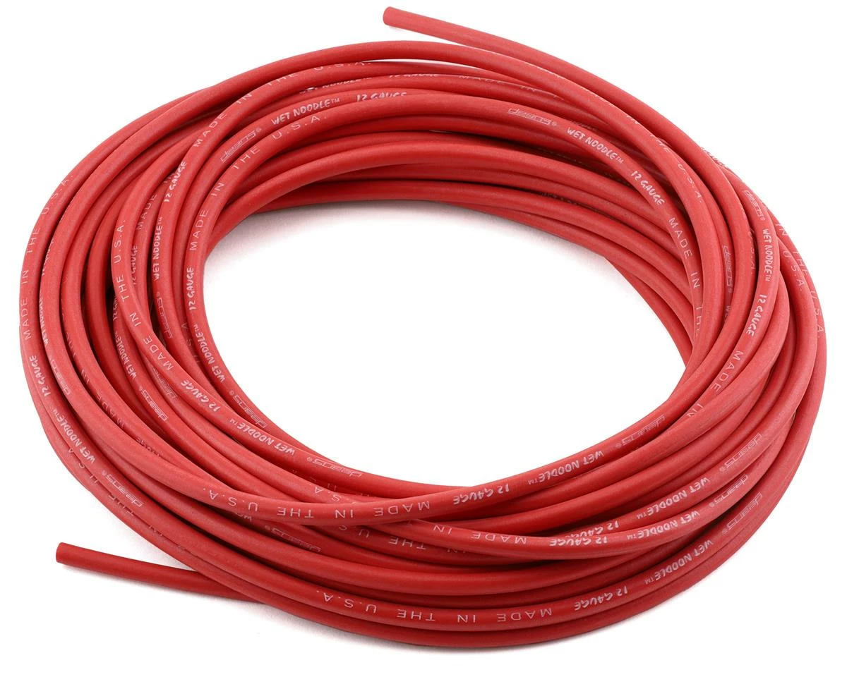 Deans 12AWG Wet Noodle Wire (Red) (30') 1 Deans 12AWG Wet Noodle Wire (Red) (30')